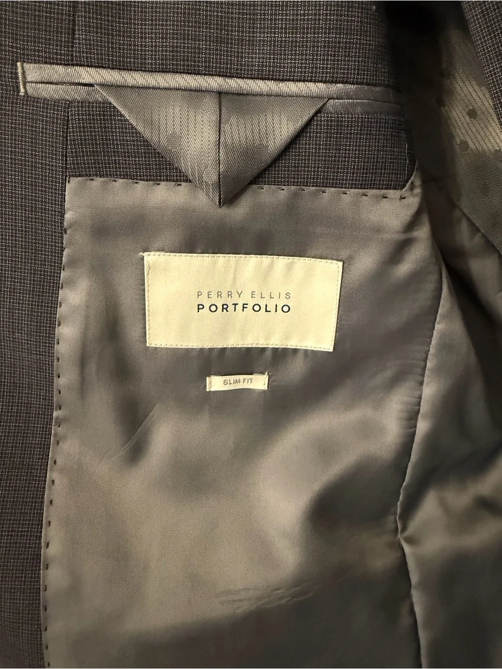Perry Ellis Gray Two-Piece Men's Suit